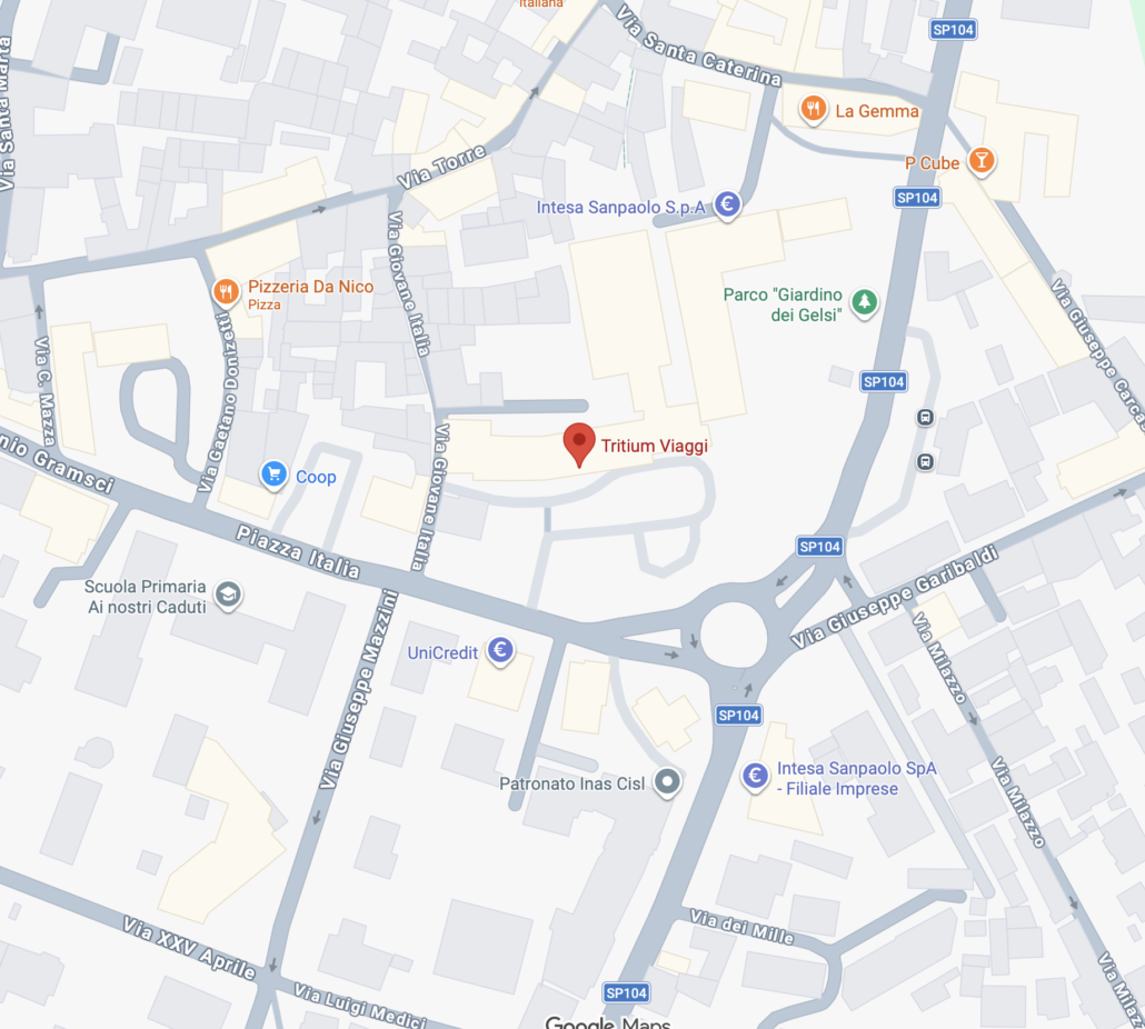 Mappa Tritium Viaggi - Via A.Gramsci 4/b -Trezzo sull'Adda
